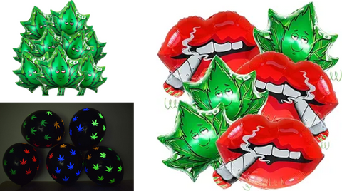 weed themed ballons