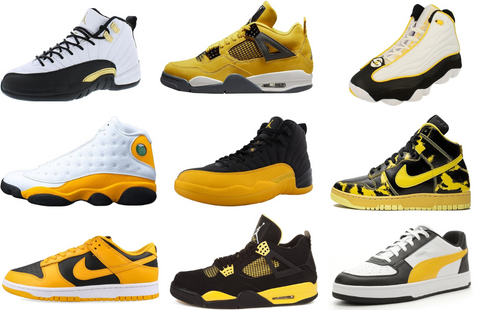 Black and Yellow Sneakers