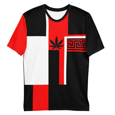 black and red graphic shirt