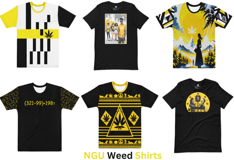 black and yellow graphic tee