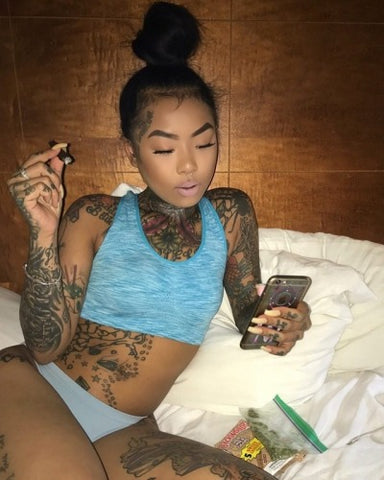 black girl smoking weed