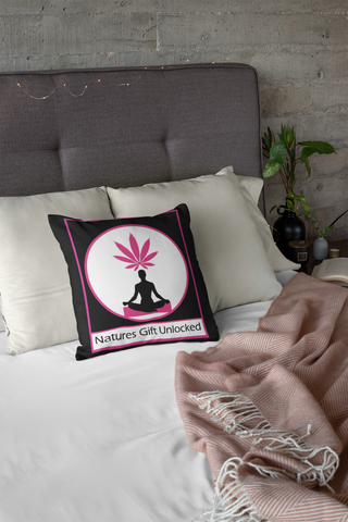 bright pink throw pillow