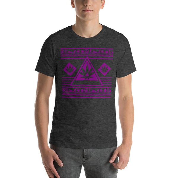 Black and Purple Striped Shirt, Lit Purple Graphic Tee – NGU Weed Shirts