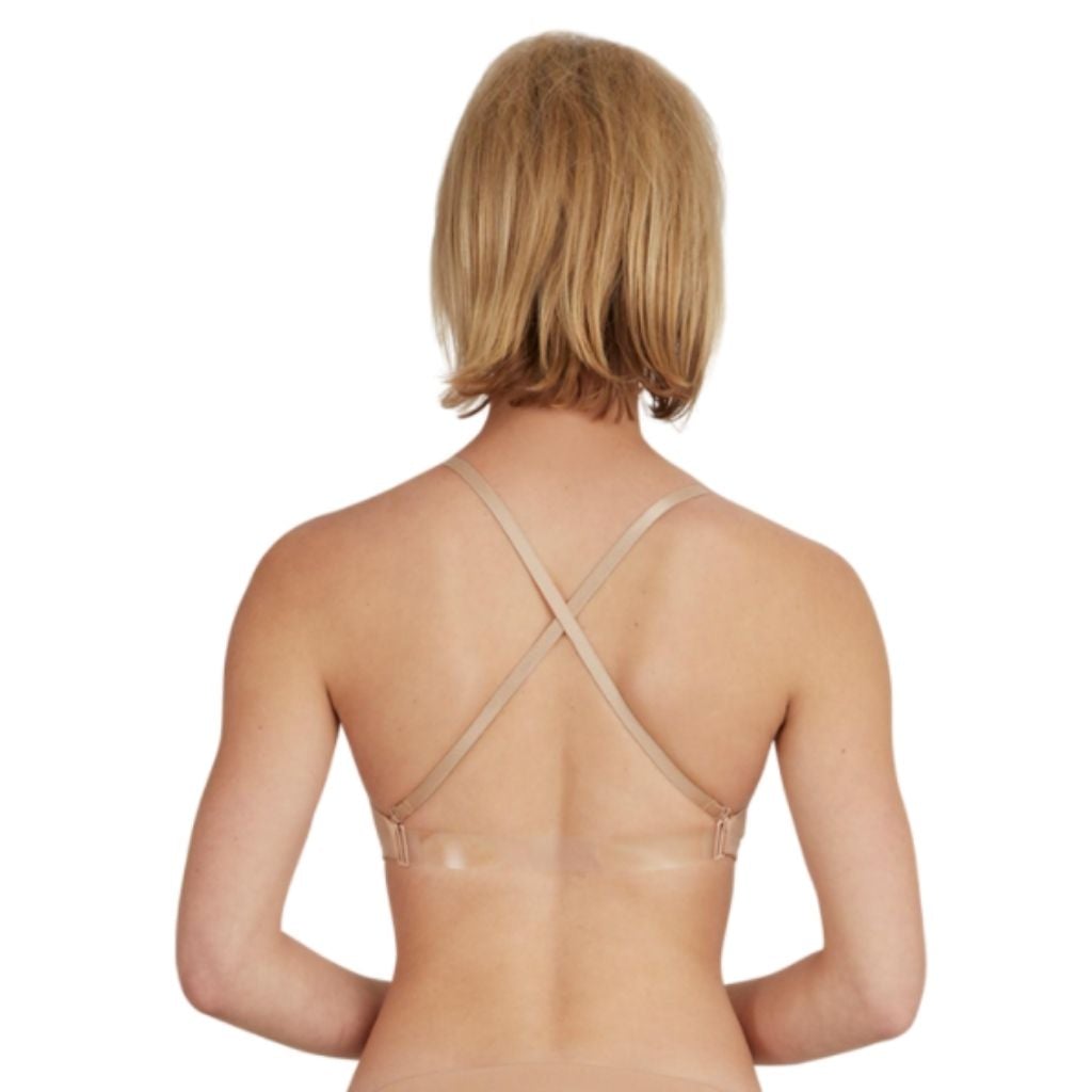 Clear straps bra