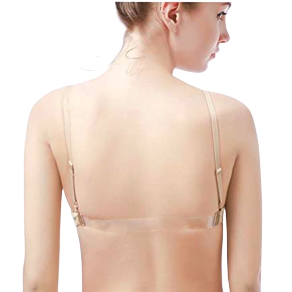 Basic Moves #4722 Adult Clear Back Seamless Bra TOP (Small) Nude