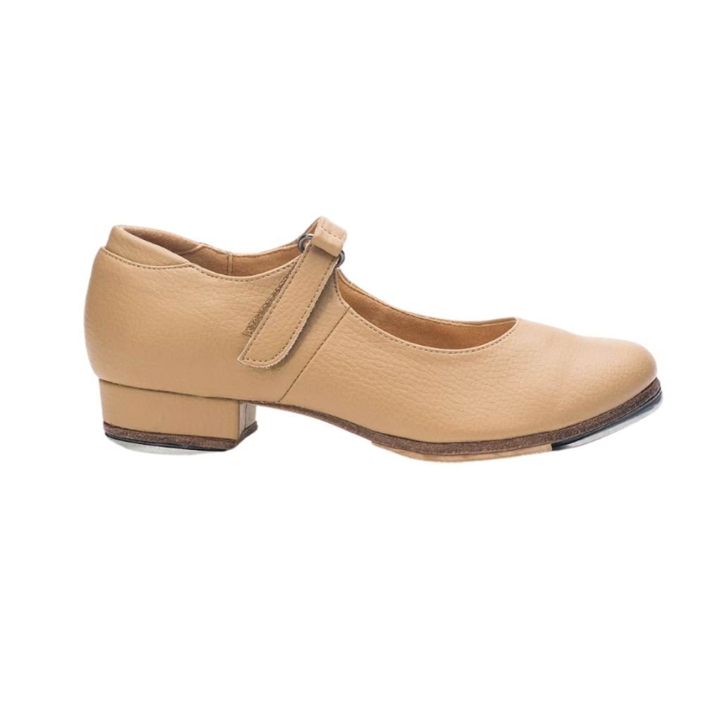 tan velcro tap shoes