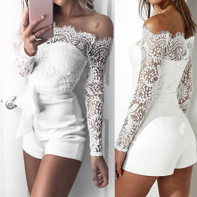 White Lace Bodysuits For Women | MinxxShop