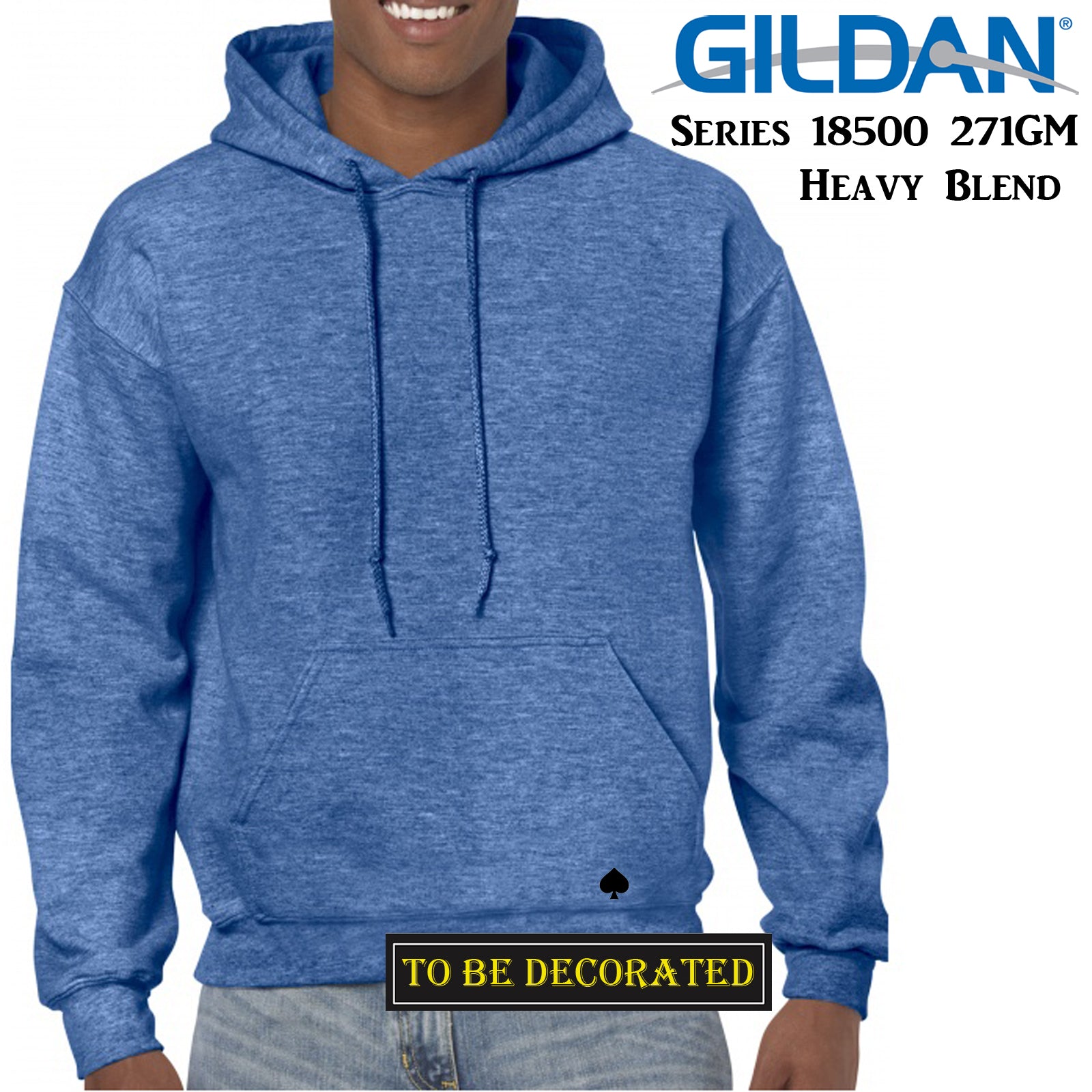 gildan royal blue hoodie