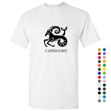 Capricorn Zodiac Horoscope Astrological Black Sign Men T Shirt Tee Top