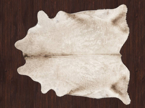 Champagne beige cowhide rug