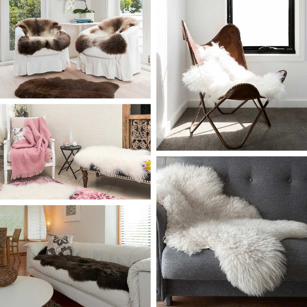 Decorating with sheepskin rugs at home