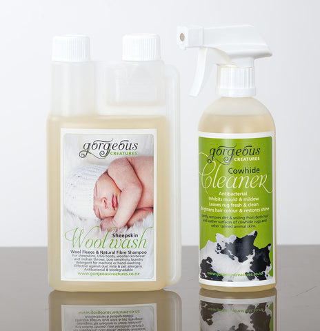 Gorgeous Creatures Woolskin Wash and Cowhide Cleaner