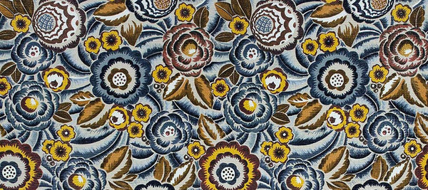 Floral velvet fabric Laurie - Manuka