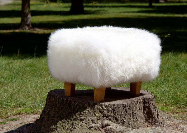 Sheepskin footstool by Gorgeous Creatures