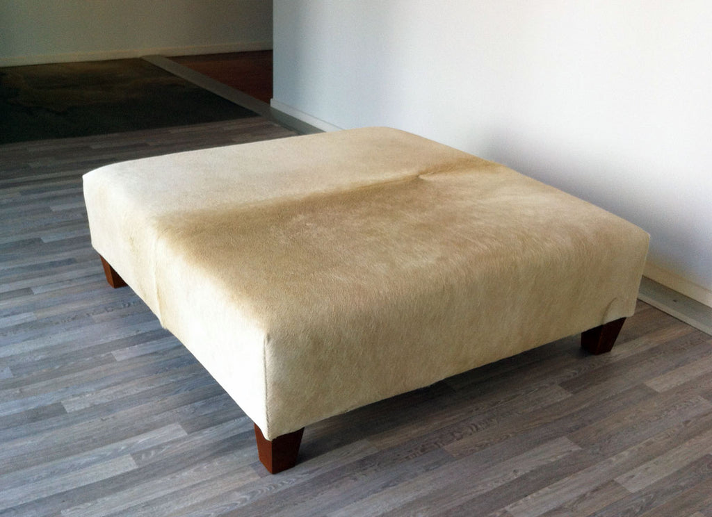 Large Beige Cowhide Ottoman On Sale In Sydney Australia