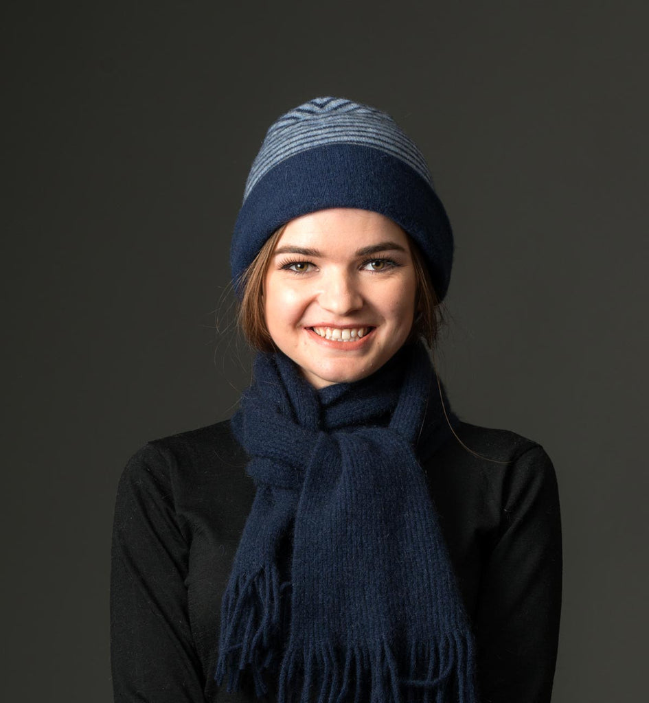 navy blue wool hat