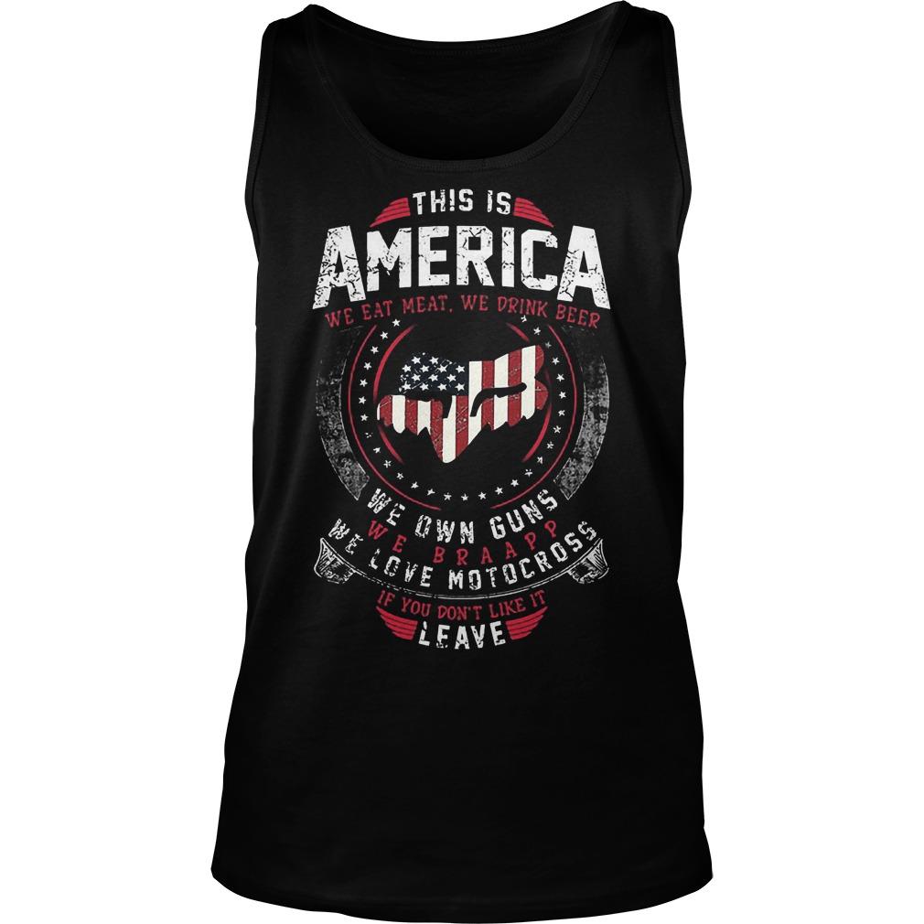 This Is America We Own Guns We Love Motocross Unisex Tank Top Shirts