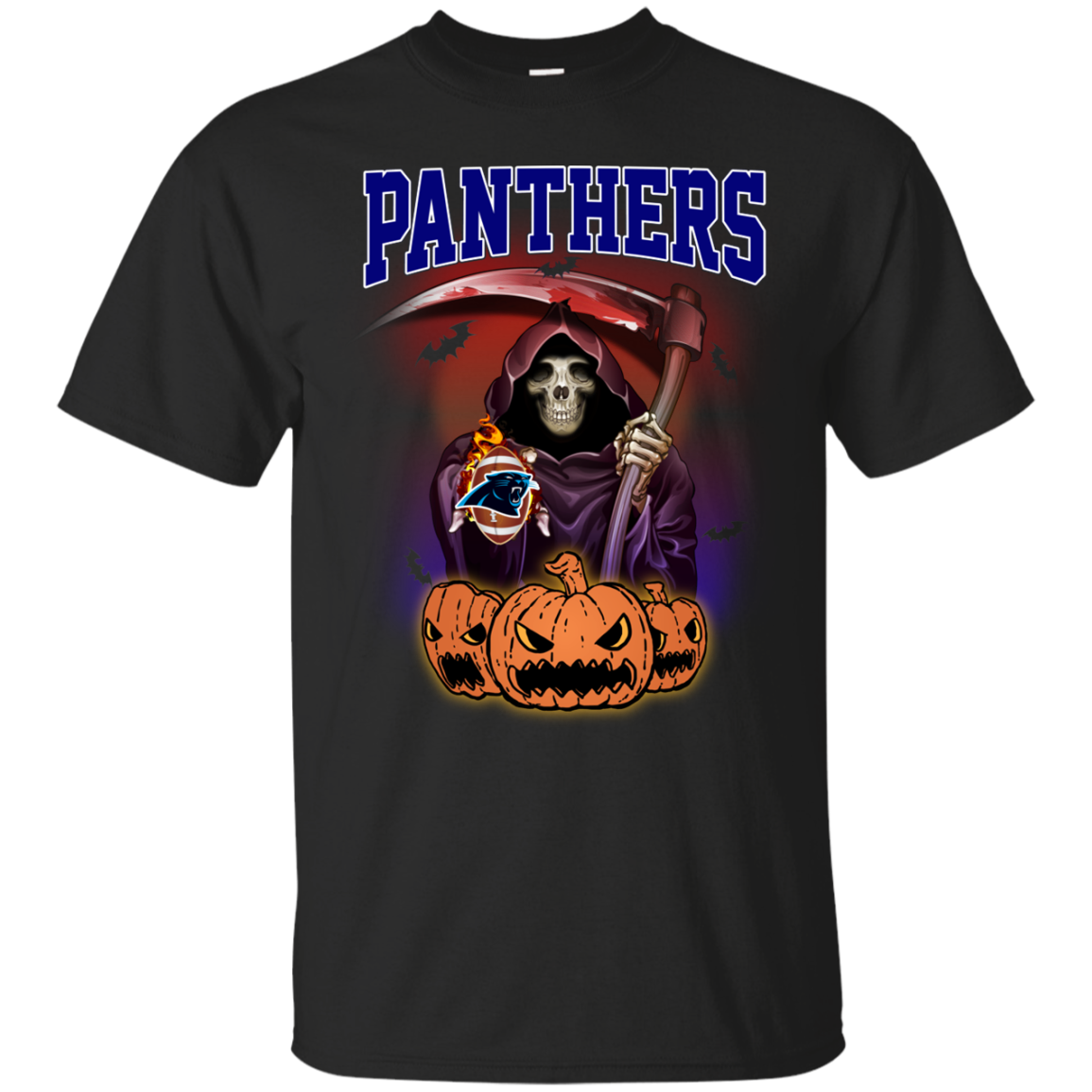 Shirt Carolina-panthers Reaper The Death Halloween Shirt For Fans T-shirt