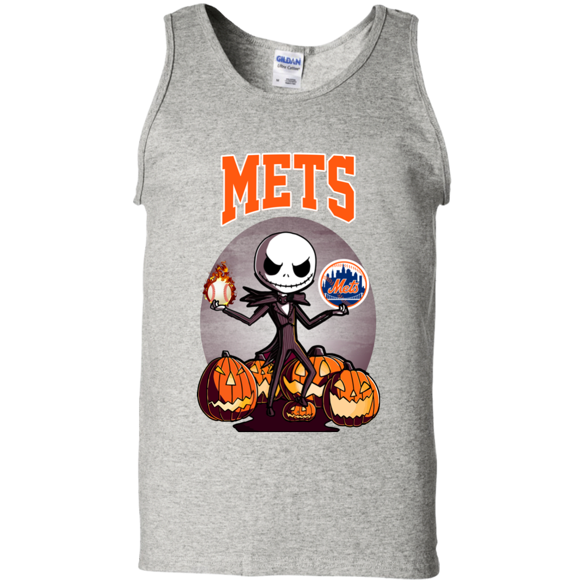 Jack Skellington Halloween Shirt For New-york-mets Fans Tank Top