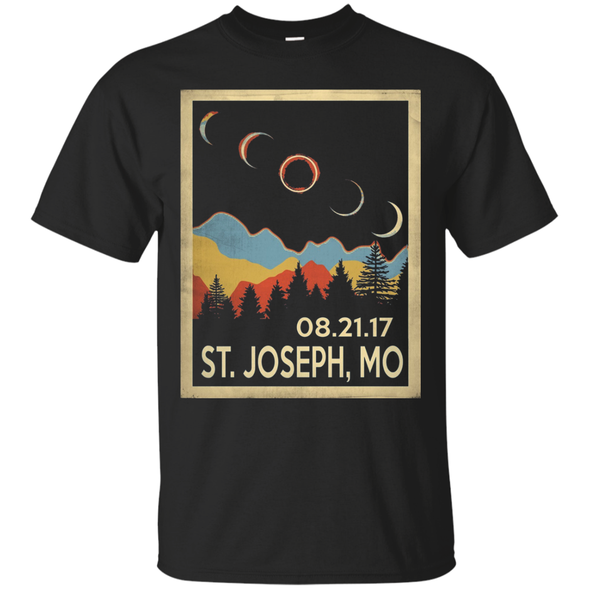 St. Joseph Missouri Solar Eclipse 2017 Tshirt_black