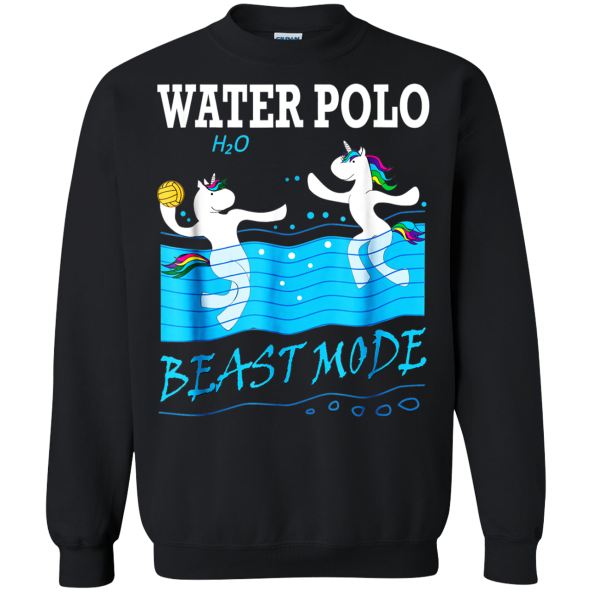 Unicorn Water Polo T Shirt G180 Crewneck Pullover 8 Oz.