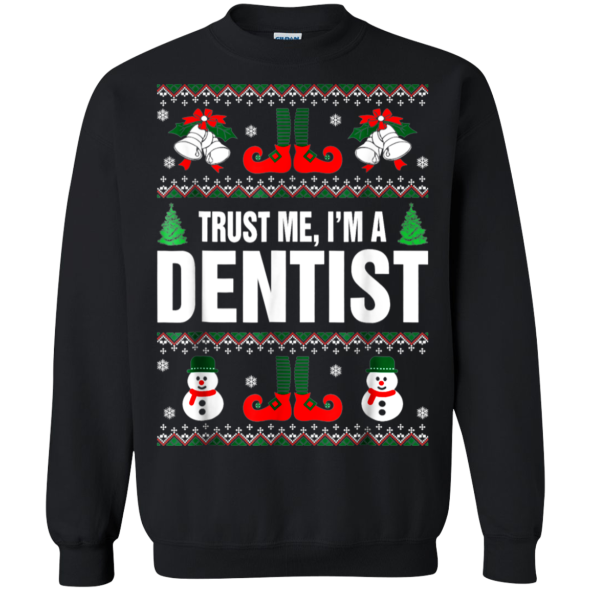 Dentist Funny Christmas Thanksgiving G180 Crewneck Pullover 8 Oz T Shirt