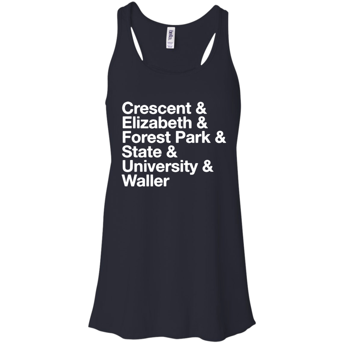 Crescent Elizabeth Forest Park State University Waller Shirt Flowy Racerback Tank