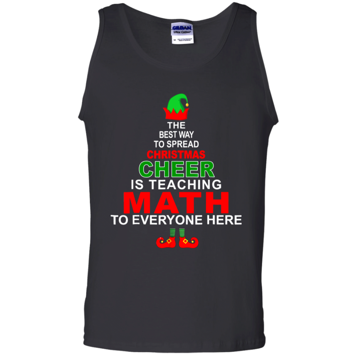 Math Tea Christmas Elf Christmas Cheer Shirt G220 Tank Top