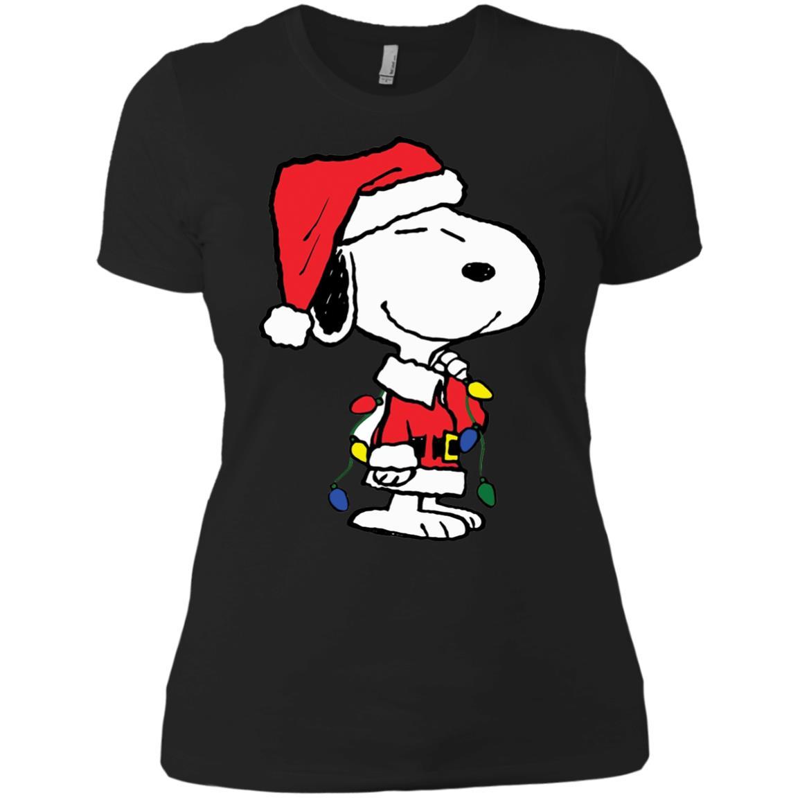 Snoopy Merry Christmas Contrast Tank Shirts