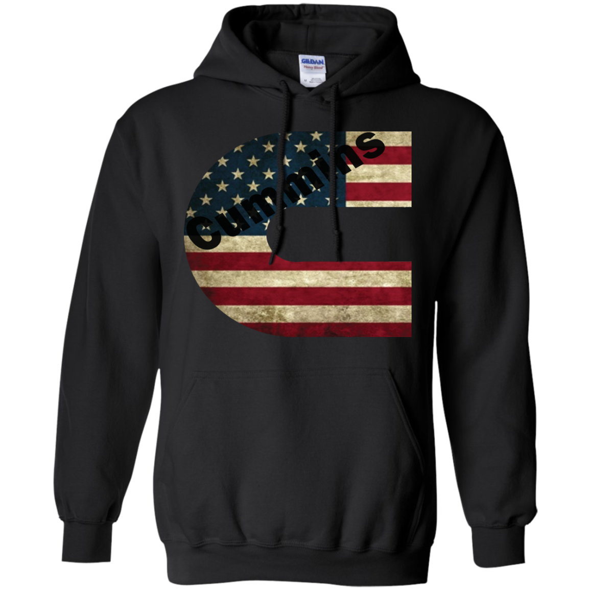 Cummins America Flag G185 Pullover 8 Oz. Shirts