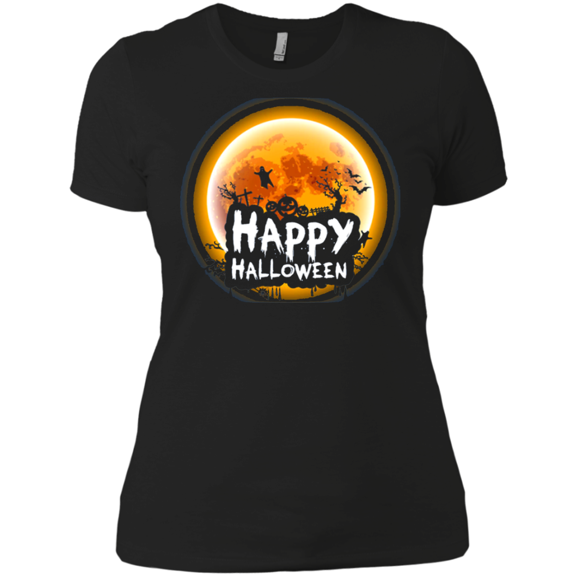 Moon Happy Halloween T-shirt For 