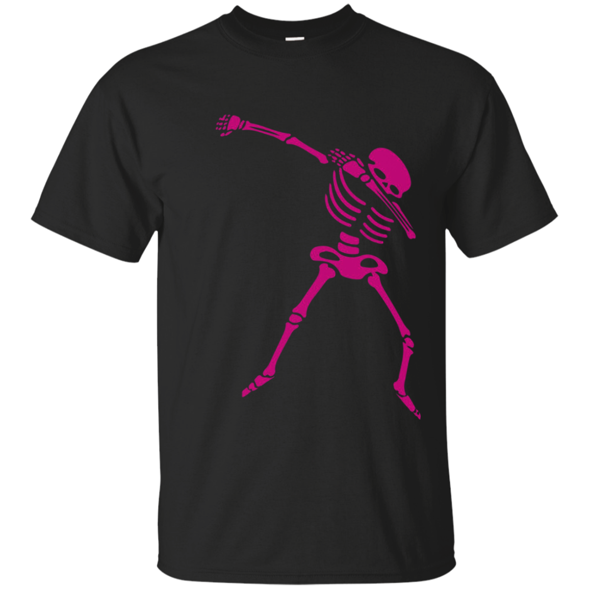 Shirt Pink Human Skeleton Dab Dance Hip Hop Halloween T-shirt