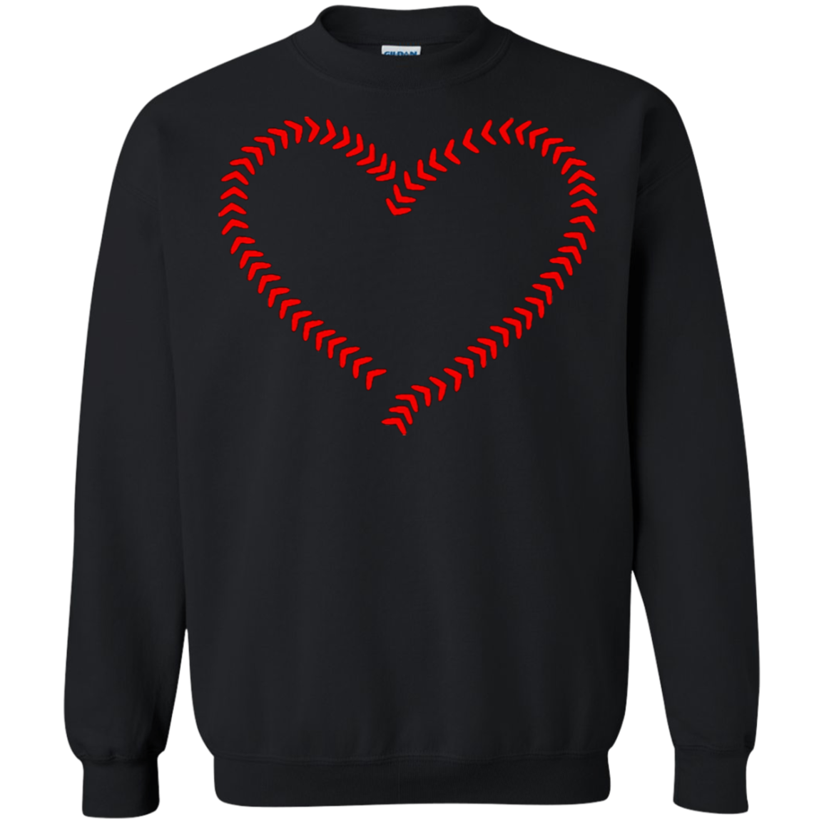 Heart Baseball Shirt G180 Crewneck Pullover 8 Oz.