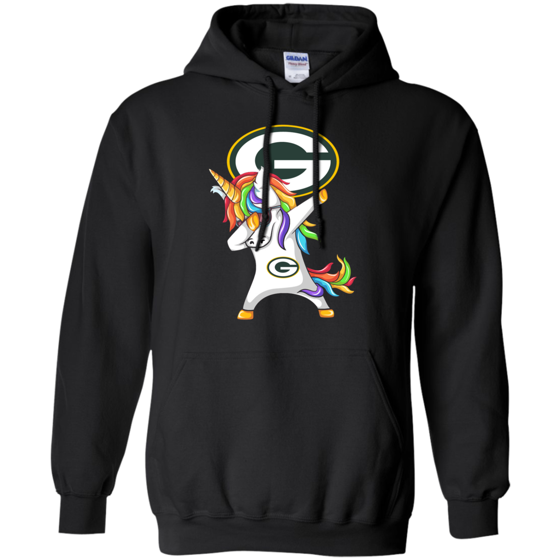 Unicorn Dabbing Green Bay Packers G185 Pullover 8 Oz. Shirts