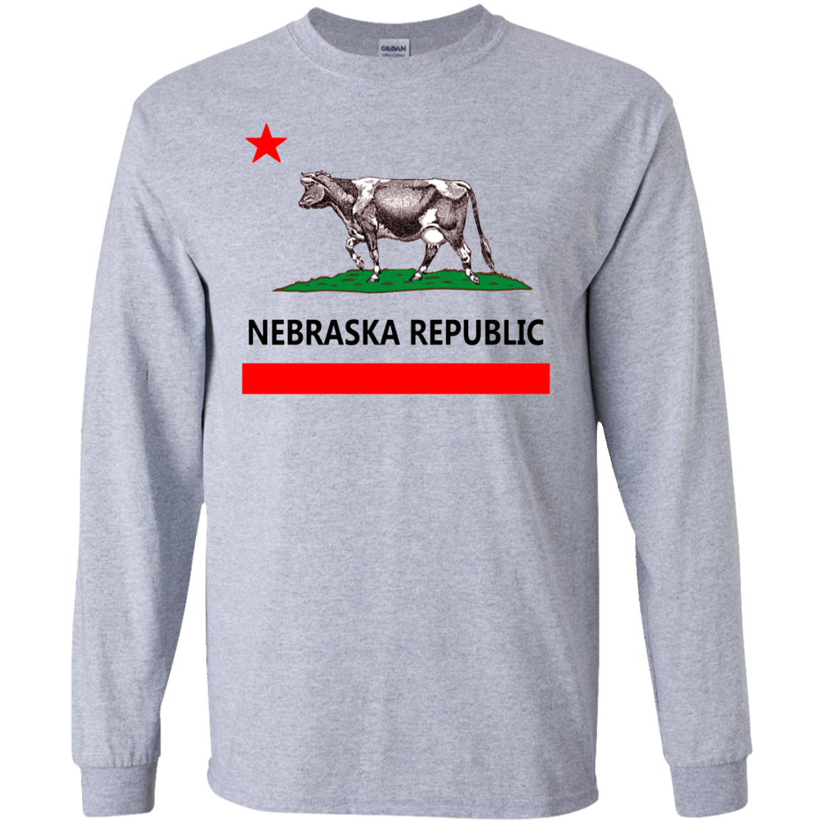 Nebraska Republic Shirt G240 Ls Ultra T-shirt