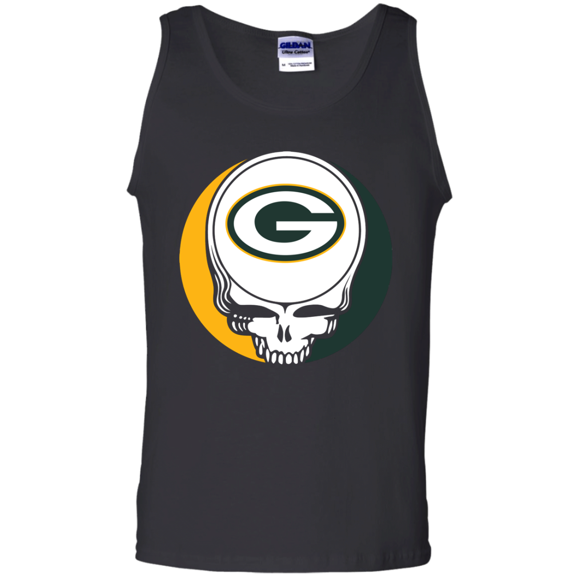 Green Bay Packers Your Face Football Fan Supporter Grateful Dead Shirt Tank Top