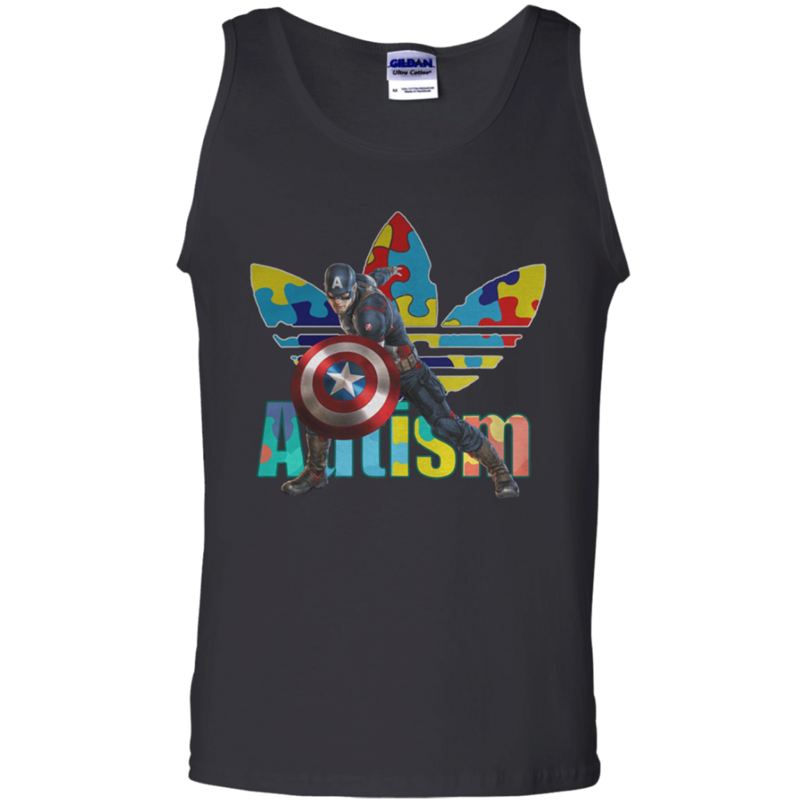 Captain America Autism Shirt Tank Top