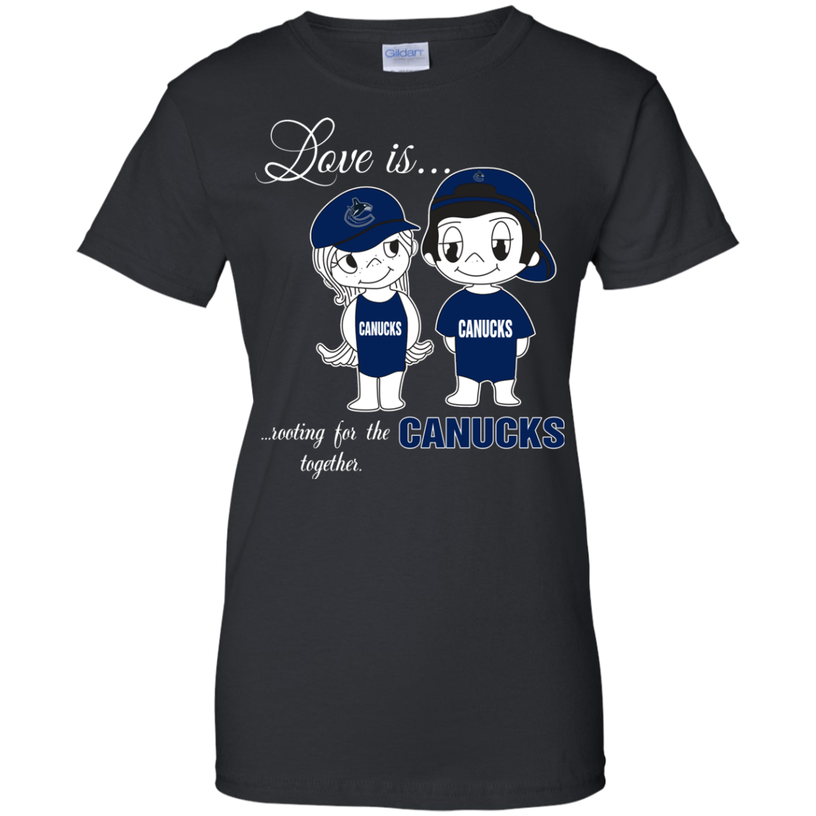 Love Is Rooting For The Vancouver Canucks Ice Hockey Together T-shirts S S