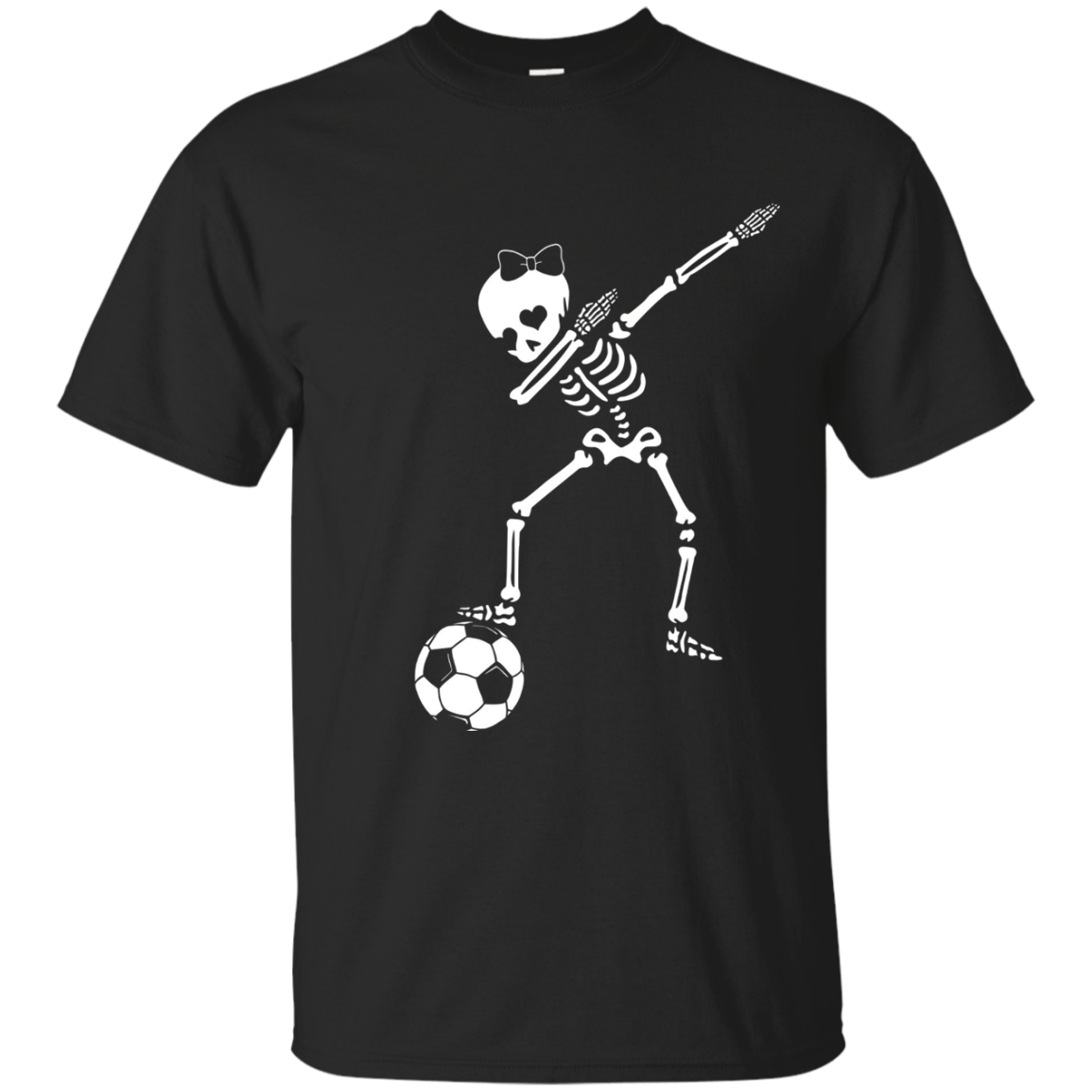 Soccer Girl Dabbing Skeleton Funny Halloween Soccer T Shirt