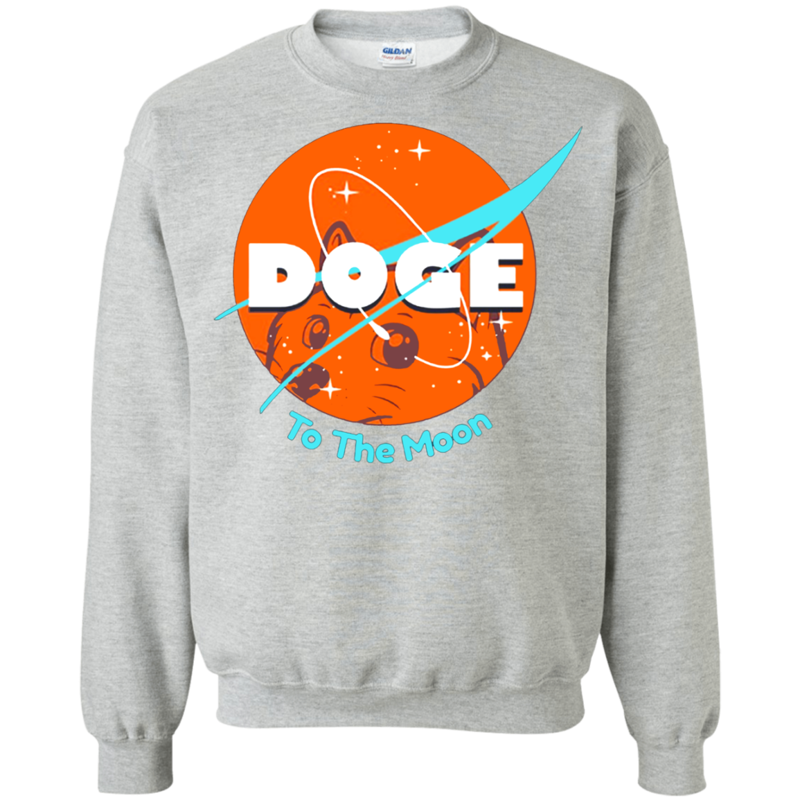 Space Doge Tshirt Dog Dogecoin Doge Meme Shirt G180 Crewneck Pullover 8 Oz.