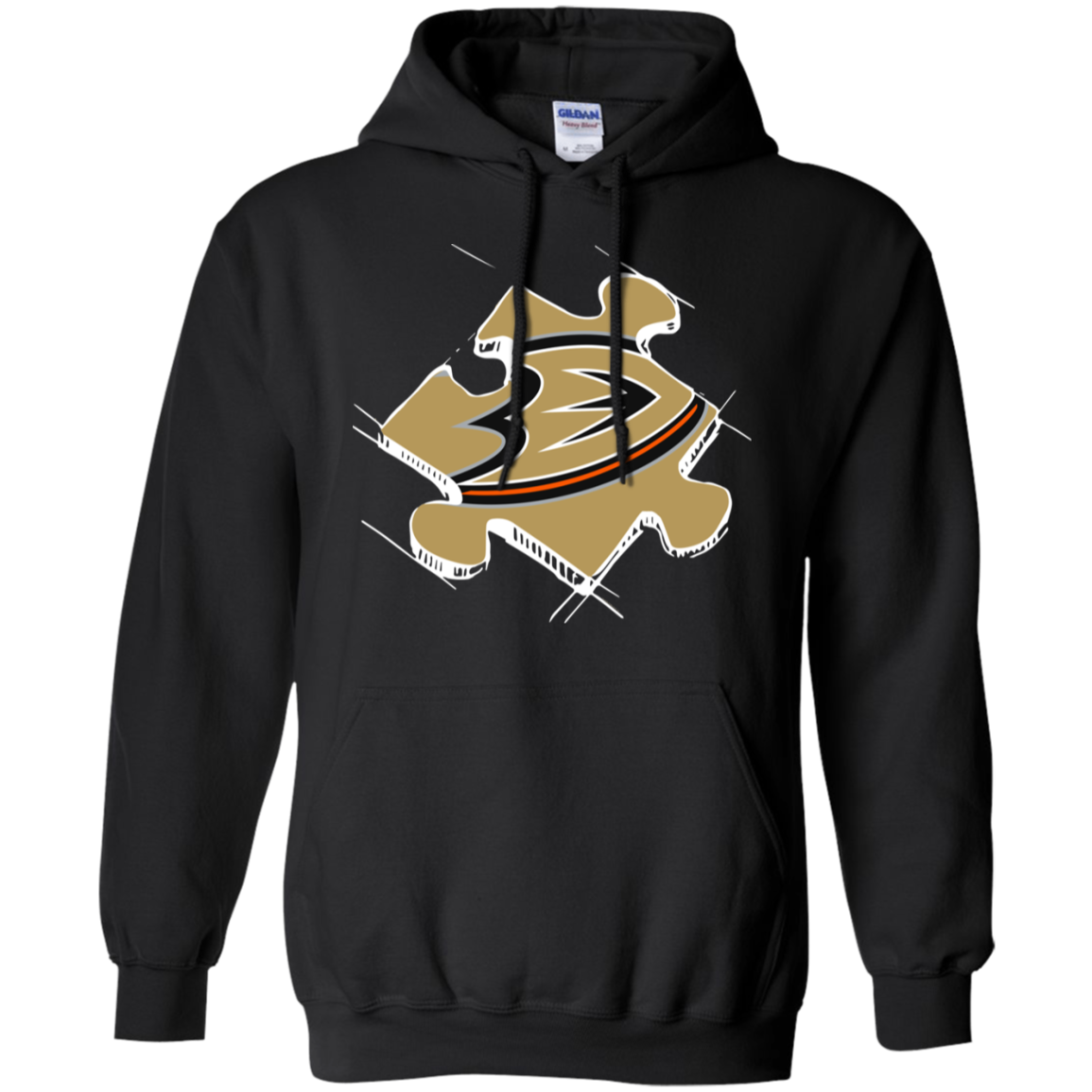 Anaheim Ducks Autism Puzzle G185 Pullover 8 Oz. Shirts