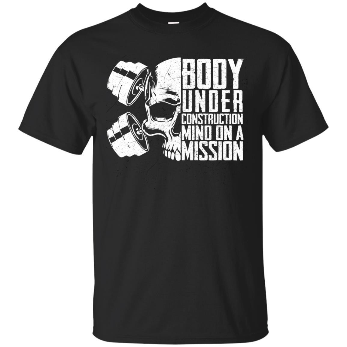 Body Under Construction Mission Skull Gym Shirt