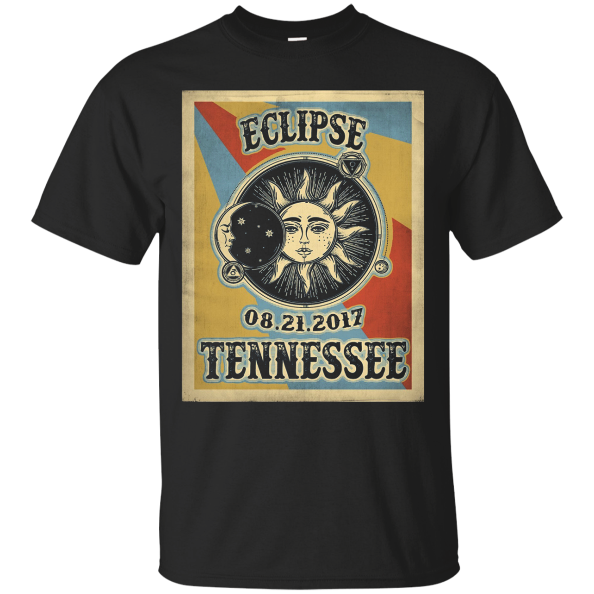 Tennessee Vintage Solar Eclipse 2017 Tshirt_black