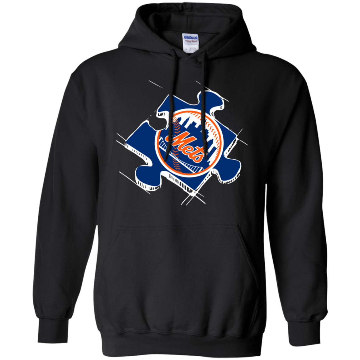 New York Mets You Autism Puzzle G185 Pullover 8 Oz. Shirts