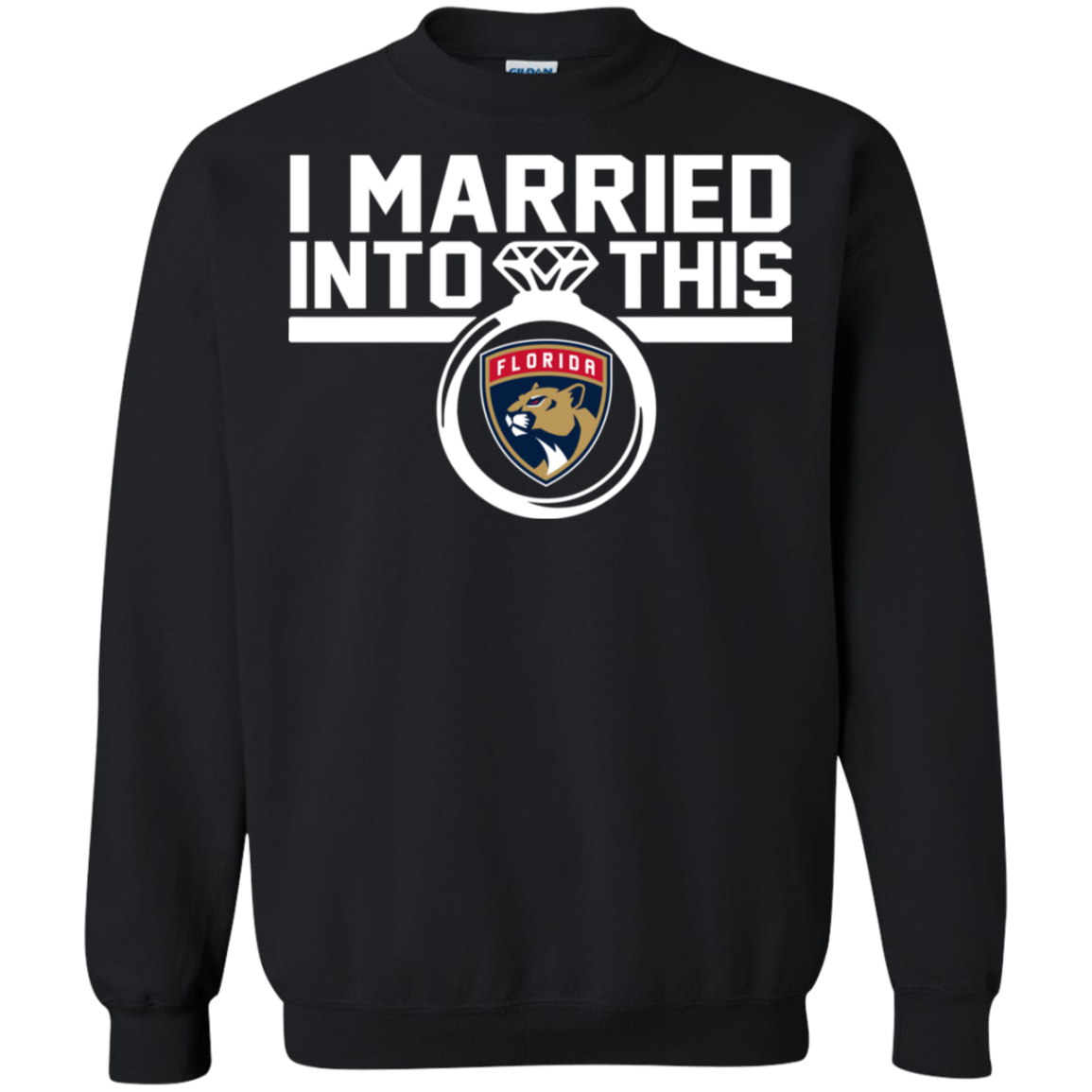 Florida Panthers I Married Into This Shirt G180 Crewneck Pullover 8 Oz.