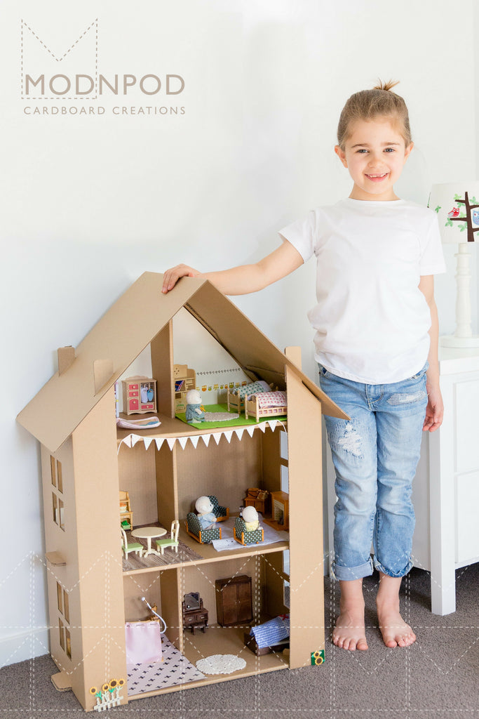 cardboard dollhouse