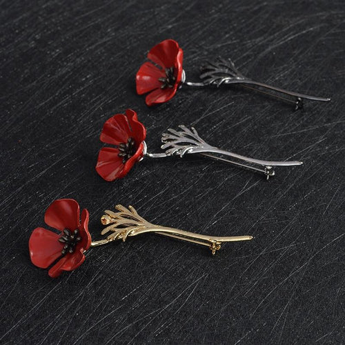 Lest we Forget Poppy Brooch