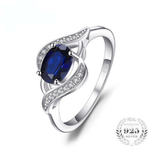 Elegant Blue Sapphire 925 Sterling Silver Ring