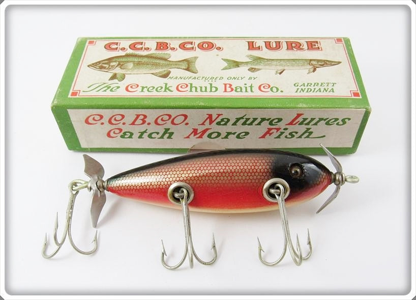 VINTAGE FISHING LURE! CREEK CHUB BABY CRIPPLED MINNOW IN SILVER