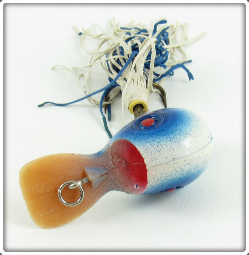 Vintage Bass Bird Lure Co White & Blue Ubangi Lure For Sale | Tough Lures